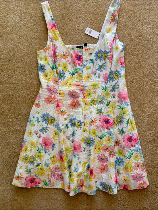 GAP Dresses & Skirts - GAP White Floral Sundress with Pink, Yellow & Blue Blooms